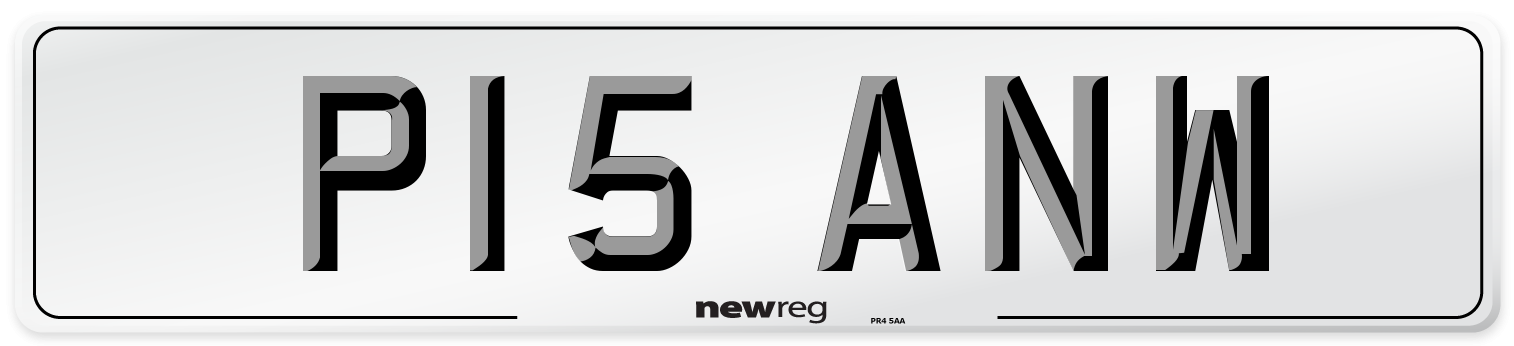 P15 ANW Number Plate from New Reg